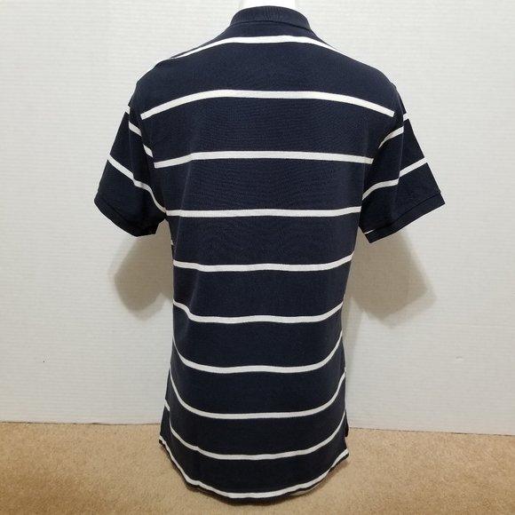 J.Crew shirt Medium Washed Piqué Polo Nautical Stripe Briton short sleeve 53259 - Picture 3 of 12
